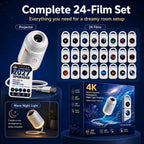 2027 Upgraded Galaxy & Ocean Projector, Plug and Play Hd Star Projector, 360° Adjustable Hd Smart Dynamic 5D Holographic Night Light Projector for Bedroom Ceiling (3 Projection Films)