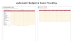 Digital Wedding Planner budget and guest list